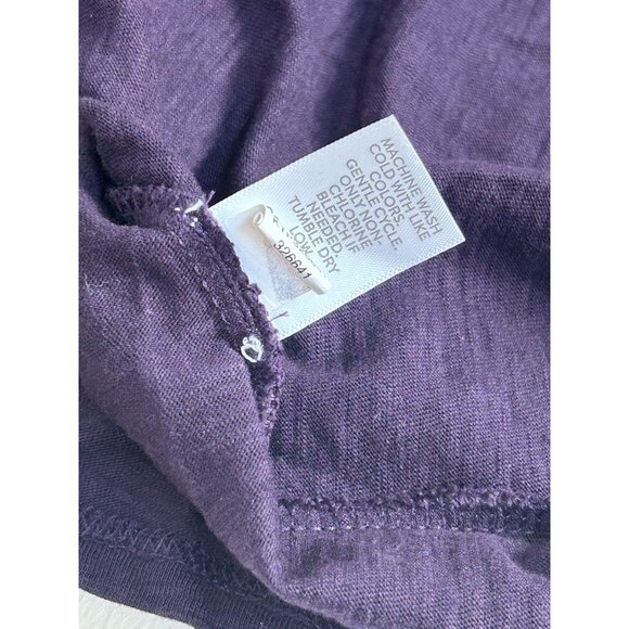 J.Jill Women Feminine Floral Embroidered Top Blouse Small Purple 3/4 Sleeve Boho - Picture 5 of 8